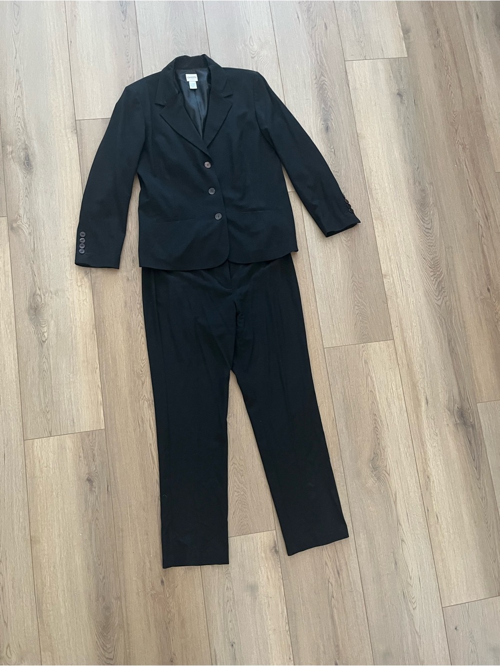 Chico's Black Tailored Women's Pantsuit - Three-Button Blazer